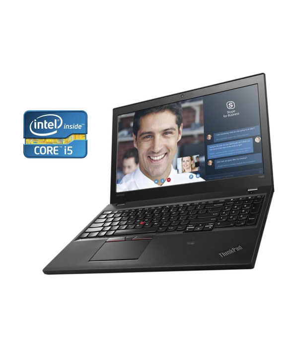 Ноутбук Lenovo ThinkPad T560 / 15.6&quot; (1920x1080) IPS / Intel Core i5-6200U (2 (4) ядра по 2.3 - 2.8 GHz) / 16 GB DDR3 / 480 GB SSD / Intel HD Graphics 520 - 1