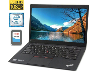 БУ Ультрабук Lenovo ThinkPad X1 Carbon (4th Gen) / 14&quot; (1920x1080) IPS / Intel Core i7-6600U (2 (4) ядра по 2.6 - 3.4 GHz) / 8 GB DDR3 / 256 GB SSD / Intel HD Graphics 520 / WebCam / Windows 11 Pro из Европы в Харкові