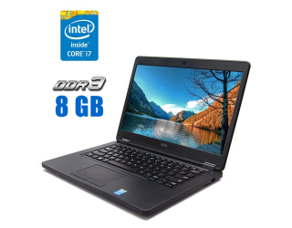 БУ Ноутбук Dell Latitude E5450 / 14&quot; (1366x768) TN / Intel Core i7-5600U (2 (4) ядра по 2.6 - 3.2 GHz) / 8 GB DDR3 / 256 GB SSD / Intel HD Graphics 5500 / WebCam  из Европы в Харькове