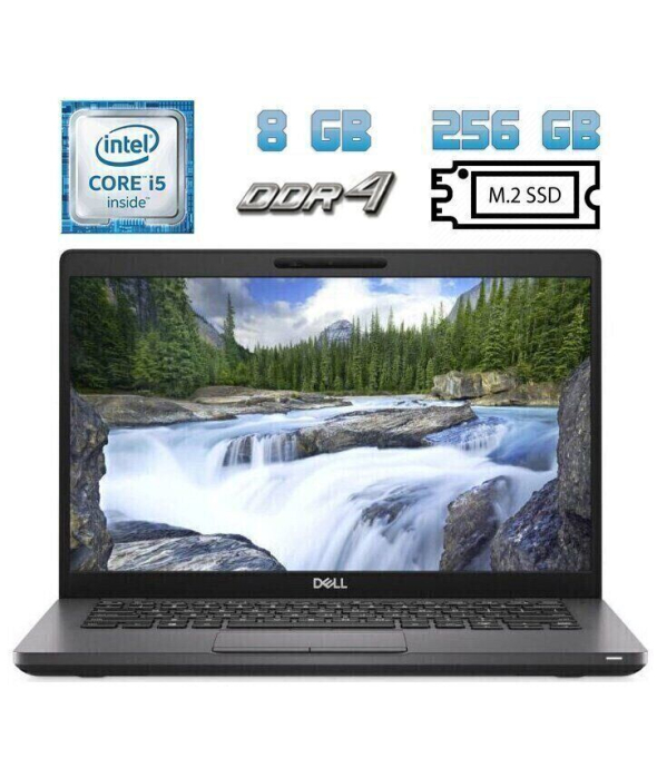 Ультрабук Б-класс Dell Latitude 5400 / 14&quot; (1920x1080) IPS / Intel Core i5-8365U (4 (8) ядра по 1.6 - 4.1 GHz) / 8 GB DDR4 / 256 GB SSD M.2 / Intel UHD Graphics 620 / WebCam / USB 3.1 / HDMI - 1