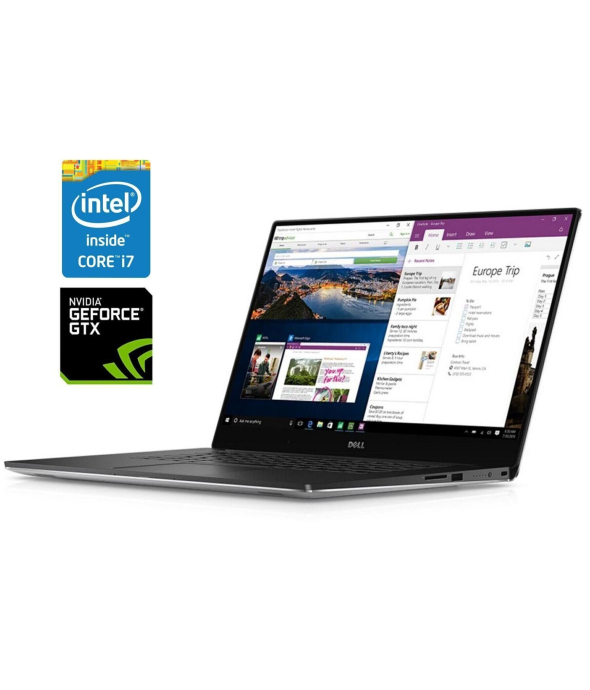 Игровой ноутбук Dell XPS 15 9550 / 15.6&quot; (1920x1080) IPS / Intel Core i7-6700HQ (4 (8) ядра по 2.6 - 3.5 GHz) / 8 GB DDR4 / 240 GB SSD / nVidia GeForce GTX 960M, 2 GB GDDR5, 128-bit / WebCam / Win 10 Home - 1