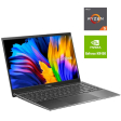 Игровой ноутбук Asus ZenBook 14 Q408UG / 14" (1920x1080) IPS / AMD Ryzen 5 5500U (6 (12) ядер по 2.1 - 4.0 GHz) / 8 GB DDR4 / 256 GB SSD M.2 / nVidia GeForce MX450, 2 GB GDDR5, 64-bit / WebCam - 1