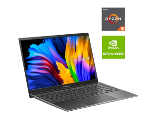 БУ Игровой ноутбук Asus ZenBook 14 Q408UG / 14&quot; (1920x1080) IPS / AMD Ryzen 5 5500U (6 (12) ядер по 2.1 - 4.0 GHz)  / 8 GB DDR4 / 256 GB SSD M.2 / nVidia GeForce MX450, 2 GB GDDR5, 64-bit / WebCam  из Европы