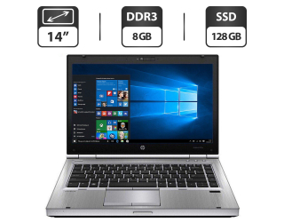 БУ Ноутбук HP EliteBook 8470p / 14&quot; (1366x768) TN / Intel Core i5-2520M (2 (4) ядра по 2.5 - 3.2 GHz) / 8 GB DDR3 / 128 GB SSD / Intel HD Graphics 4000 / WebCam / DVD-ROM / VGA из Европы