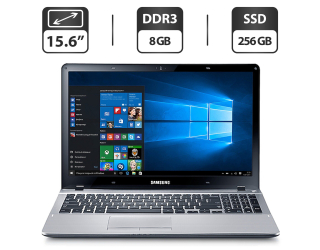 БУ Ноутбук Б-класс Samsung NP370R / 15.6&quot; (1366x768) TN / Intel Core i5-3210M (2 (4) ядра по 2.5 - 3.1 GHz) / 8 GB DDR3 / 256 GB SSD / AMD Radeon HD 8650M, 2 GB GDDR5, 64-bit / WebCam / VGA из Европы в Харкові