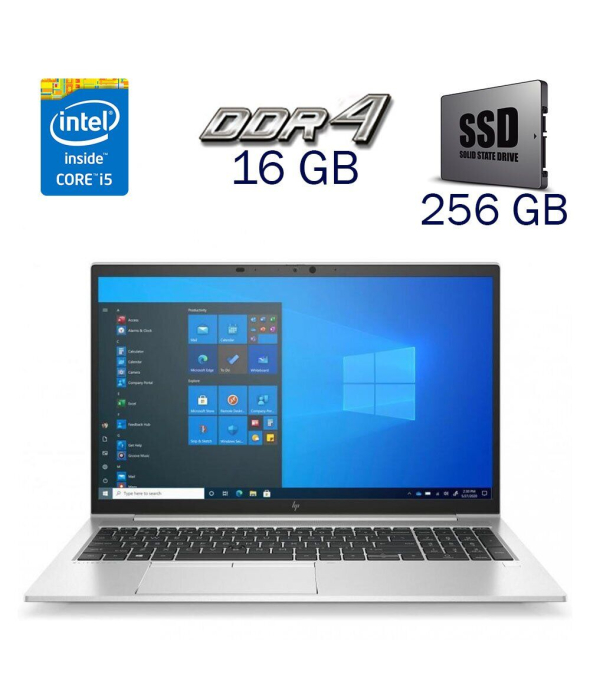 Ультрабук HP EliteBook 850 G8 / 15.6&quot; (1920x1080) IPS / Intel Core i5-1135G7 (4 (8) ядра по 4.2 GHz) / 16 GB DDR4 / 256 GB SSD / Intel Iris Xe Graphics / WebCam - 1