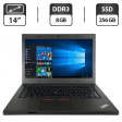 Ноутбук Б-класс Lenovo ThinkPad L470 / 14" (1366x768) TN / Intel Celeron 3955U (2 ядра по 2.0 GHz) / 8 GB DDR3 / 256 GB SSD / Intel HD Graphics 510 / WebCam / HDMI - 1