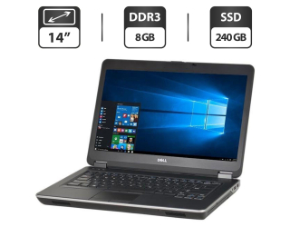 БУ Ноутбук Б-класс Dell Latitude E6440 / 14&quot; (1366x768) TN / Intel Core i5-4300M (2 (4) ядра по 2.6 - 3.3 GHz) / 8 GB DDR3 / 240 GB SSD / Intel HD Graphic 4600 / VGA из Европы в Харкові