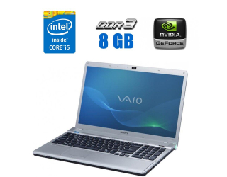 БУ Ноутбук Sony Vaio VPCF11M1E / 15.6'' (1920x1080) TN / Intel Core i5-520M (2 (4) ядра по 2.4 - 2.93 GHz) / 8 GB DDR3 / 128 GB SSD / nVidia GeForce GT 310M, 1 GB DDR3, 128-bit из Европы в Харькове