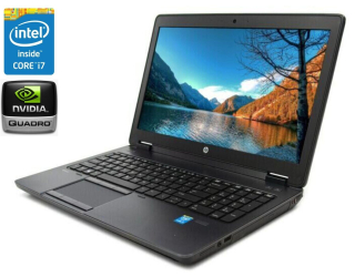 БУ Мобильная рабочая станция HP ZBook 15 G2 / 15.6&quot; (1920x1080) TN / Intel Core i7-4710MQ (4 (8) ядра по 2.5 - 3.5 GHz) / 8 GB DDR3 / 240 GB SSD / nVidia Quadro K610M, 1 GB GDDR5, 64-bit / WebCam / DVD-RW / Win 10 Pro из Европы в Харкові