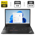Ноутбук Б-класс Lenovo ThinkPad E580 / 15.6" (1920x1080) IPS / Intel Core i5-8250U (4 (8) ядра по 1.6 - 3.4 GHz) / 8 GB DDR4 / 256 GB SSD / Intel UHD Graphics 620 / WebCam / HDMI / USB 3.0 - 1