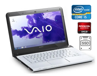 БУ Ноутбук Б-класс Sony VAIO SVE1513L1ES1 / 15.6’’ (1366x768) TN / Intel Core i5-3120M (2 (4) ядра по 2.5 GHz) / 6 GB DDR3 / 240 GB SSD / AMD Radeon HD 7650M 1 GB / Windows 10 из Европы в Харкові