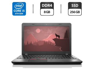 БУ Ноутбук Lenovo ThinkPad E560 / 15.6&quot; (1366x768) TN / Intel Core i5-6200U (2 (4) ядра по 2.3 - 2.8 GHz) / 8 GB DDR4 / 256 GB SSD / Intel HD Graphics 520 / WebCam / HDMI из Европы в Харькове