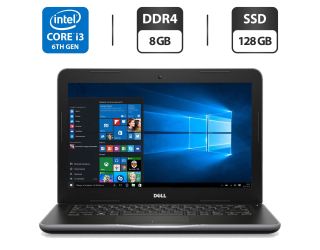 БУ Ноутбук Dell Latitude 3380 / 13.3&quot; (1366x768) TN / Intel Core i3-6006U (2 (4) ядра по 2.0 GHz) / 8 GB DDR4 / 128 GB SSD / Intel HD Graphics 520 / WebCam / HDMI / Windows 10 Pro из Европы в Харкові