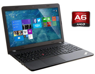 БУ Ноутбук Lenovo ThinkPad E555 / 15.6&quot; (1366x768) TN / AMD A6-7000 (2 ядра по 2.2 - 3.0 GHz) / 8 GB DDR3 / 512 GB SSD / AMD Radeon R4 Graphics / WebCam / DVD-ROM / Win 10 Pro из Европы в Харкові