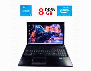 БУ Ноутбук Lenovo G580 / 15.6&quot; (1366x768) TN / Intel Core i5-3210M (2 (4) ядра по 2.5 - 3.1 GHz) / 8 GB DDR3 / 128 GB SSD / Intel HD Graphics 4000 из Европы в Харкові