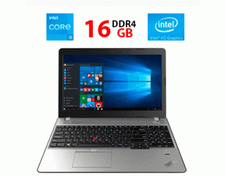 БУ Ноутбук Lenovo ThinkPad E570 / 15.6&quot; (1366x768) TN / Intel Core i5-7200U (2 (4) ядра по 2.5 - 3.1 GHz) / 16 GB DDR4 / 128 GB SSD / Intel HD Graphics 620 из Европы в Харкові
