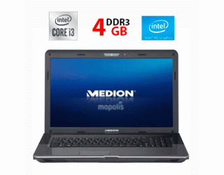 БУ Ноутбук Б-класс Medion Akoya E7218 / 17.3&quot; (1600x900) TN / Intel Core i3-2310M (2 (4) ядра по 2.1 GHz) / 4 GB DDR3 / 500 GB HDD / Intel HD Graphics 3000 / WebCam / USB 3.0 из Европы