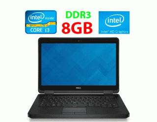 БУ Ноутбук Dell Latitude E5440 / 14&quot; (1366x768) TN / Intel Core i3-4030U (2 (4) ядра по 1.9 GHz) / 8 GB DDR3 / 128 GB SSD / Intel HD Graphics 4400 / WebCam из Европы в Харькове