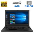Ноутбук Б-класс Lenovo ThinkPad T560 / 15.6" (1920x1080) IPS / Intel Core i5-6300U (2 (4) ядра по 2.4 - 3.0 GHz) / 8 GB DDR3 / 256 GB SSD / Intel HD Graphics 520 / WebCam / HDMI - 1