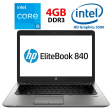 Ультрабук Б-класс HP EliteBook 840 G2 / 14" (1920x1080) TN / Intel Core i5-5300U (2 (4) ядра по 2.3 - 2.9 GHz) / 4 GB DDR3 / 500 GB HDD / Intel HD Graphics 5500 / WebCam - 1