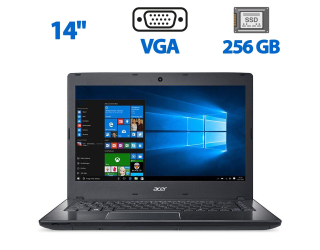 БУ Ноутбук Б-класс Acer TravelMate P249-M / 14&quot; (1366x768) TN / Intel Core i3-6100U (2 (4) ядра по 2.3 GHz) / 4 GB DDR4 / 256 GB SSD M.2 / Intel HD Graphics 520 / WebCam / VGA из Европы в Харькове
