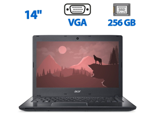 БУ Ноутбук Acer TravelMate P249-M / 14&quot; (1366x768) TN / Intel Core i3-6100U (2 (4) ядра по 2.3 GHz) / 4 GB DDR4 / 256 GB SSD M.2 / Intel HD Graphics 520 / WebCam / VGA из Европы в Харькове