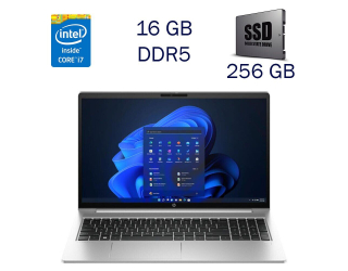 БУ Ультрабук HP ProBook 450 G10 / 15.6&quot; (1920x1080) IPS / Intel Core i7-1355U (10 (12) ядер по 3.7 - 5.0 GHz) / 16 GB DDR5 / 256 GB SSD / Intel Iris Xe Graphics eligible / WebCam / Windows 11 PRO Lic из Европы в Харькове
