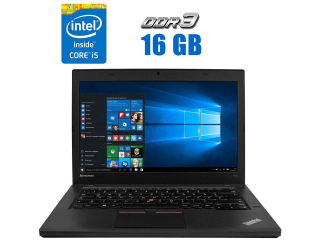 БУ Ультрабук Б-класс Lenovo ThinkPad T460 / 14&quot; (1920x1080) IPS / Intel Core i5-6300U (2 (4) ядра по 2.4 - 3.0 GHz) / 16 GB DDR3 / 480 GB SSD / Intel HD Graphics 520 / WebCam / Два АКБ из Европы в Харкові
