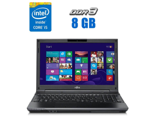 БУ Ноутбук Fujitsu LifeBook AH532 / 15.6&quot; (1366x768) TN / Intel Core i5-3210M (2 (4) ядра по 2.5 - 3.1 GHz) / 8 GB DDR3 / 120 GB SSD / Intel HD Graphics 4000 / WebCam  из Европы в Харькове