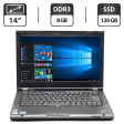 Ноутбук Б-класс Lenovo ThinkPad T420 / 14" (1366x768) TN / Intel Core i5-2520M (2 (4) ядра по 2.5 - 3.2 GHz) / 8 GB DDR3 / 120 GB SSD / Intel HD Graphics 3000 / DVD-ROM / VGA - 1