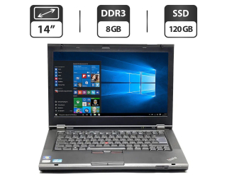 БУ Ноутбук Б-класс Lenovo ThinkPad T420 / 14&quot; (1366x768) TN / Intel Core i5-2520M (2 (4) ядра по 2.5 - 3.2 GHz) / 8 GB DDR3 / 120 GB SSD / Intel HD Graphics 3000 / DVD-ROM / VGA из Европы в Харкові
