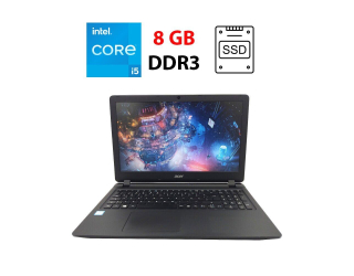 БУ Ноутбук Б-класс Acer Aspire ES1-572 / 15.6&quot; (1366x768) TN / Intel Core i5-7200U (2 (4) ядра по 2.5 - 3.1 GHz) / 8 GB DDR3 / 240 GB SSD / Intel HD Graphics 620 / WebCam из Европы в Харкові
