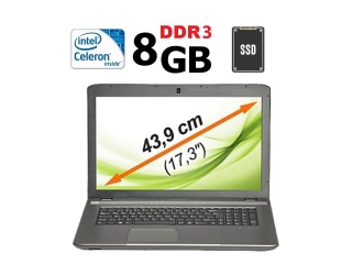 БУ Ноутбук Medion Akoya E7225 / 17.3&quot; (1600x900) TN / Intel Celeron N2840 (2 ядра по 2.16 - 2.58 GHz) / 8 GB DDR3 / 256 GB SSD / Intel HD Graphics / WebCam из Европы в Харкові