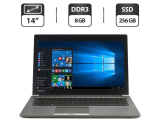 БУ Ноутбук Б-класс Toshiba Tecra Z40-A / 14&quot; (1600x900) TN / Intel Core i7-4600U (2 (4) ядра по 2.1 - 3.3 GHz) / 8 GB DDR3 / 256 GB SSD / Intel HD Graphics 4400 / WebCam / HDMI из Европы