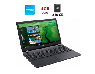 БУ Ноутбук Б-класс Acer Aspire ES1-571 / 15.6&quot; (1366x768) TN / Intel Core i3-5005U (2 (4) ядра по 2.0 GHz) / 4 GB DDR3 / 240 GB SSD / Intel HD Graphics 5500/ WebCam из Европы в Харькове