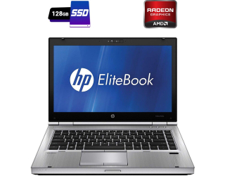 БУ Ноутбук Б-класс HP EliteBook 8460p / 14&quot; (1366x768) TN / Intel Celeron B840 (2 ядра по 1.9 GHz) / 4 GB DDR3 / 128 GB SSD / AMD Radeon HD 6470M, 1 GB DDR3, 64-bit / WebCam / DVD-ROM / DisplayPort из Европы в Харькове