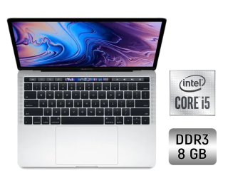 БУ Ультрабук Б-класс Apple MacBook Air 13 (2019) / 13.3&quot; (2560x1600) IPS / Intel Core i5-8210Y (2 (4) ядра по 1.6 - 3.6 GHz) / 8 GB DDR3 / 256 GB SSD / Intel UHD Graphics 617 / WebCam / True Tone / Touch ID / Silver из Европы в Харкові