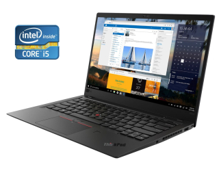БУ Ультрабук А класс Lenovo ThinkPad X1 Carbon Gen 6 / 14&quot; (2560x1440) IPS / Intel Core i5-8350U (4 (8) ядра по 1.7 - 3.6 GHz) / 8 GB DDR4 / 256 GB SSD / Intel UHD Graphics 620 / WebCam / Win 10 Pro из Европы в Харькове