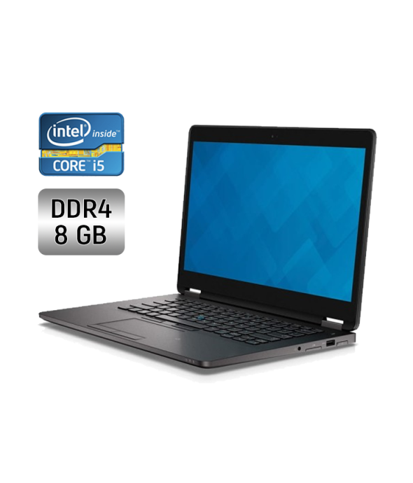 Ультрабук Dell Latitude E7470 / 14&quot; (1920x1080) IPS / Intel Core i5-6300U (2 (4) ядра по 2.4 - 3.0 GHz) / 8 GB DDR4 / 256 GB SSD / Intel HD Graphics 520 / WebCam / Windows 10 - 1