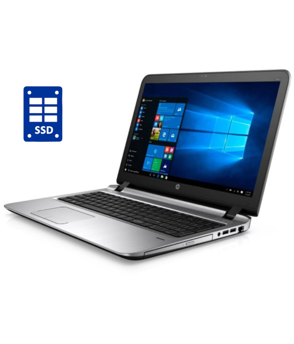 Ноутбук А- класс HP ProBook 450 G3 / 15.6&quot; (1366x768) TN / Intel Core i3-6100U (2 (4) ядра по 2.3 GHz) / 8 GB DDR4 / 128 GB SSD / Intel HD Graphics 520 / WebCam / Win 10 Pro - 1