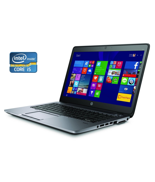 Ультрабук Б-класс HP EliteBook 840 G2 / 14&quot; (1366x768) TN / Intel Core i5-5300U (2 (4) ядра по 2.3 - 2.9 GHz) / 8 GB DDR3 / 120 GB SSD / Intel HD Graphics 5500 / WebCam /Win 10 Pro - 1