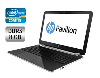 БУ Ноутбук Б-класс HP Pavilion ProtectSmart / 15.6&quot; (1366x768) TN / Intel Core i3-3217U (2 (4) ядра по 1.8 GHz) / 8 GB DDR3 / 128 GB SSD / Intel HD Graphics 4000 / WebCam / DVD-RW из Европы в Харькове