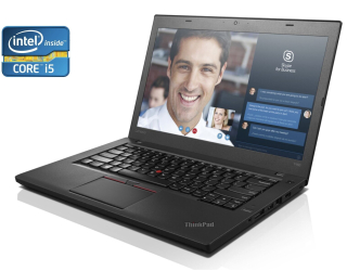 БУ Ноутбук Б-класс Lenovo ThinkPad T460 / 14&quot; (1366x768) TN / Intel Core i5-6200U (2 (4) ядра по 2.3 - 2.8 GHz) / 4 GB DDR4 / 128 GB SSD / Intel HD Graphics 520 / WebCam из Европы в Харькове