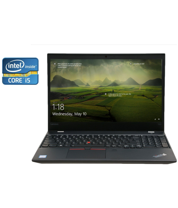 Ноутбук Б-класс Lenovo ThinkPad T570 / 15.6&quot; (1920x1080) IPS / Intel Core i5-6300U (2 (4) ядра по 2.4 - 3.0 GHz) / 8 GB DDR4 / 240 GB SSD / Intel HD Graphics 520 / WebCam / Win 10 Pro - 1