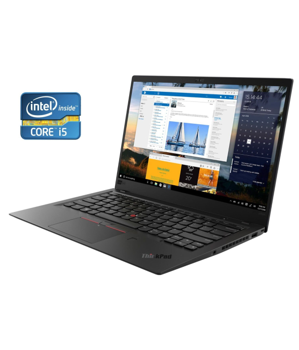 Ультрабук Б-класс Lenovo ThinkPad X1 Carbon Gen 6 / 14&quot; (1920x1080) IPS Touch / Intel Core i5-8350U (4 (8) ядра по 1.7 - 3.6 GHz) / 16 GB DDR4 / 256 GB SSD / Intel UHD Graphics 620 / WebCam / Win 10 Pro - 1