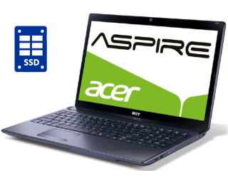 БУ Ноутбук Acer Aspire 5750 / 15.6&quot; (1366x768) TN / Intel Core i3-2310M (2 (4) ядра по 2.1 GHz) / 8 GB DDR3 / 240 GB SSD / Intel HD Graphics 3000 / WebCam / Win 10 Pro из Европы