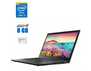 БУ Ноутбук Lenovo ThinkPad T470 / 14&quot; (1920x1080) IPS / Intel Core i5-6200U (2 (4) ядра по 2.3 - 2.8 GHz) / 8 GB DDR4 / 256 GB SSD M.2 / Intel HD Graphics 520 / WebCam / Windows 10 из Европы в Харкові
