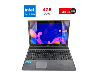 БУ Ноутбук Б-класс Acer Aspire 5733Z/ 15.6&quot; (1366x768) TN / Intel Core i3-330M (2 (4) ядра по 2.13 GHz) / 4 GB DDR3 / 500 GB HDD / Intel HD Graphics / WebCam из Европы в Харкові